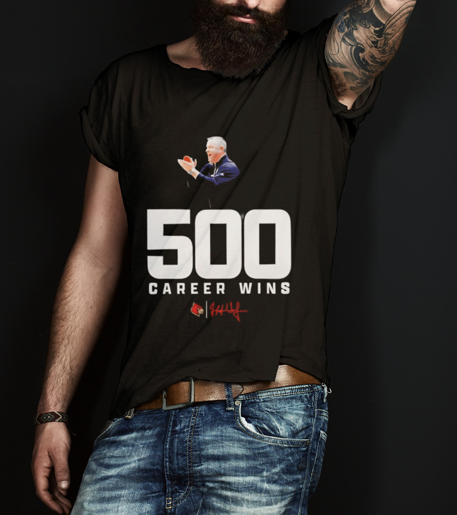 500 Career Wins Coach Jeff Walz Red Cardinals T-Shirt