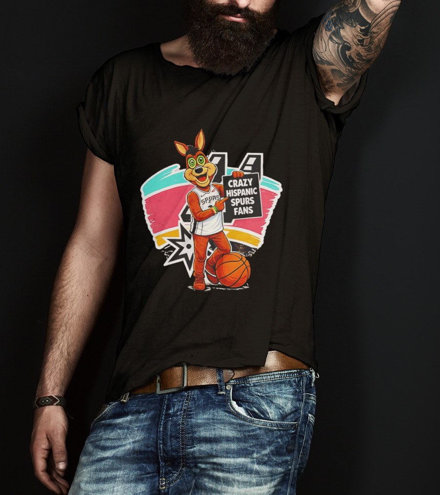 Crazy Hispanic Spurs Fans San Antonio Basketball Spurs T-Shirt