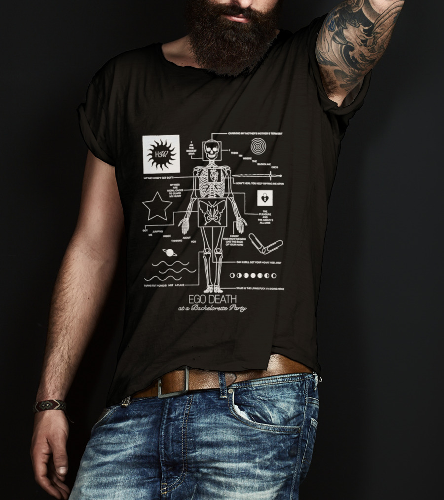 Ego Death Metaphysical Diagram Bachelorette Party Skeleton T-Shirt