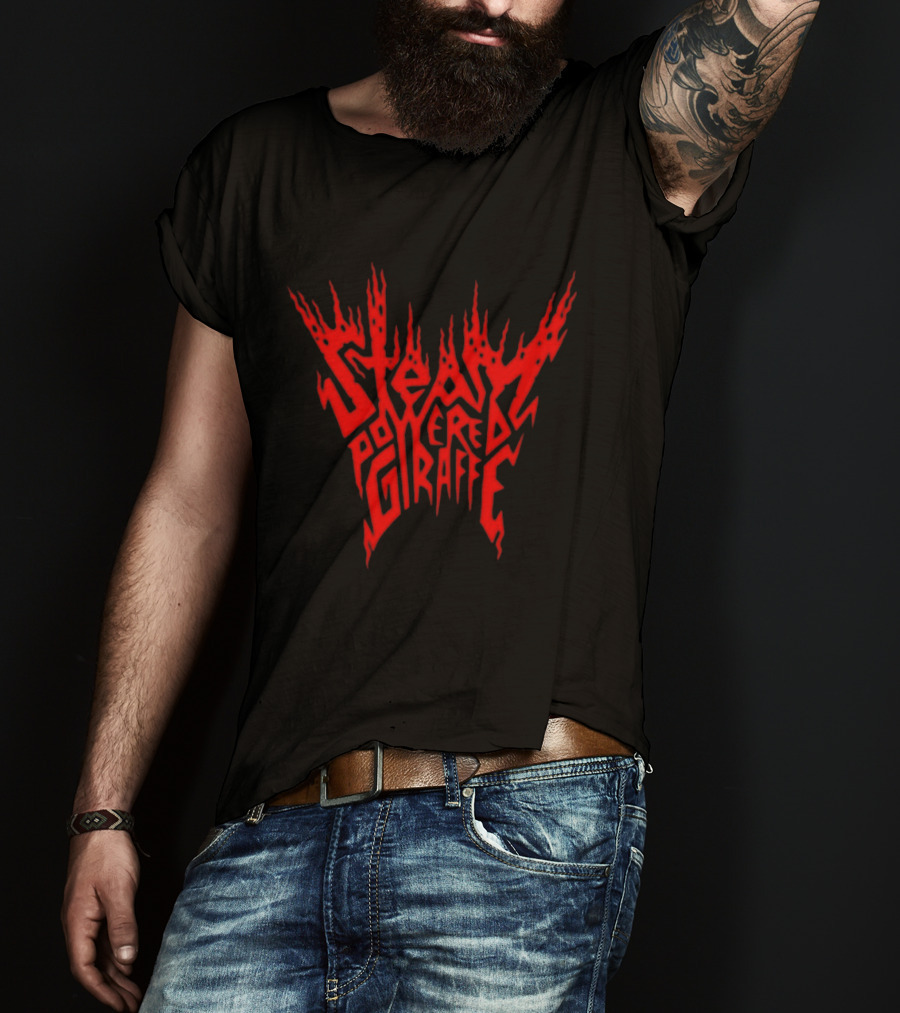 Steam Powered Giraffe Red Flame T-Shirt