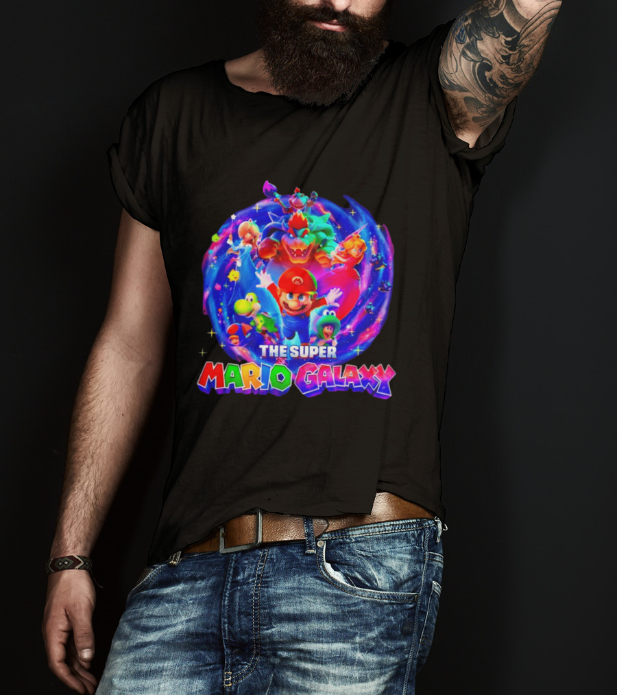 The Super Mario Galaxy Movie Bowser Luigi Peach Yoshi T-Shirt