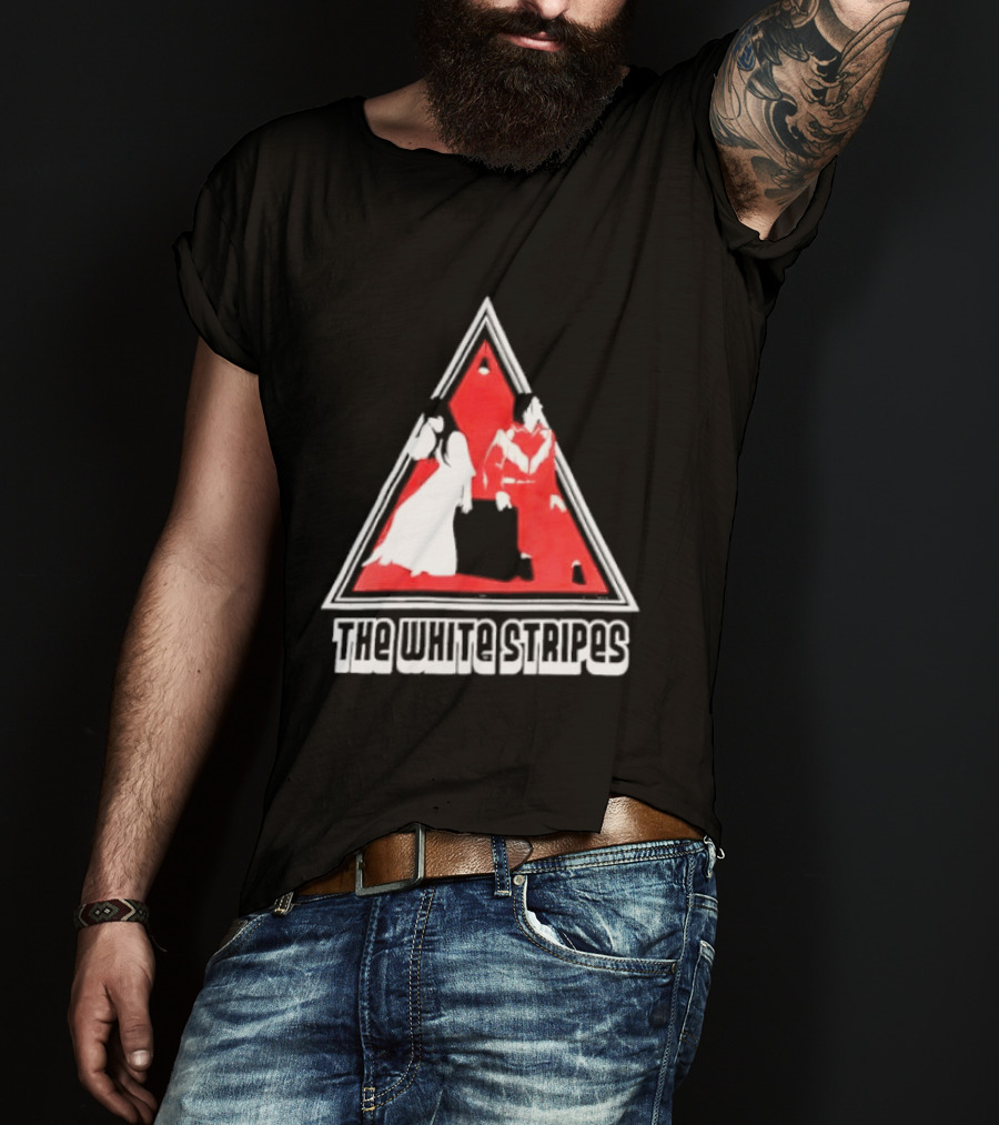 The White Stripes Triangle Red And White Duo T-Shirt