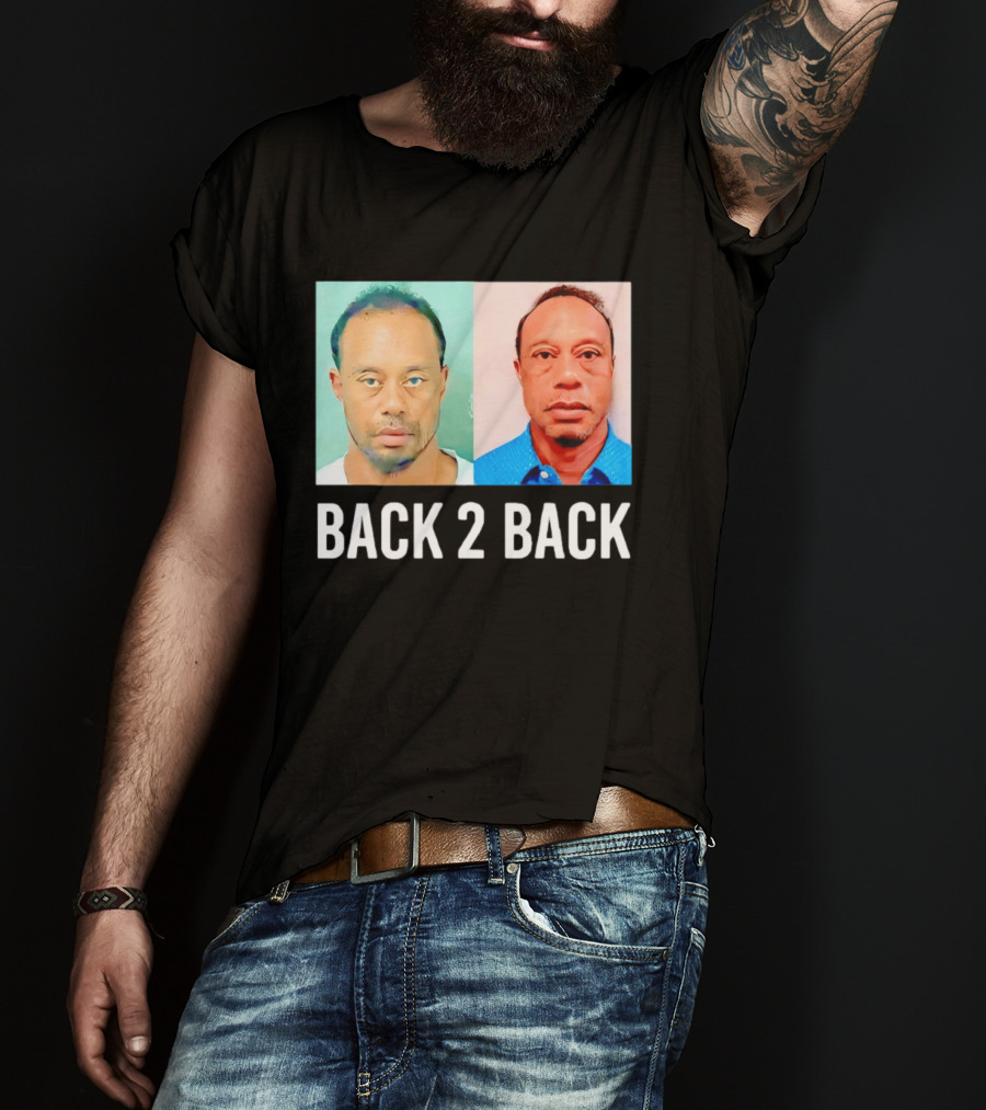 Tiger Woods Back 2 Back Shot Photo Collage T-Shirt