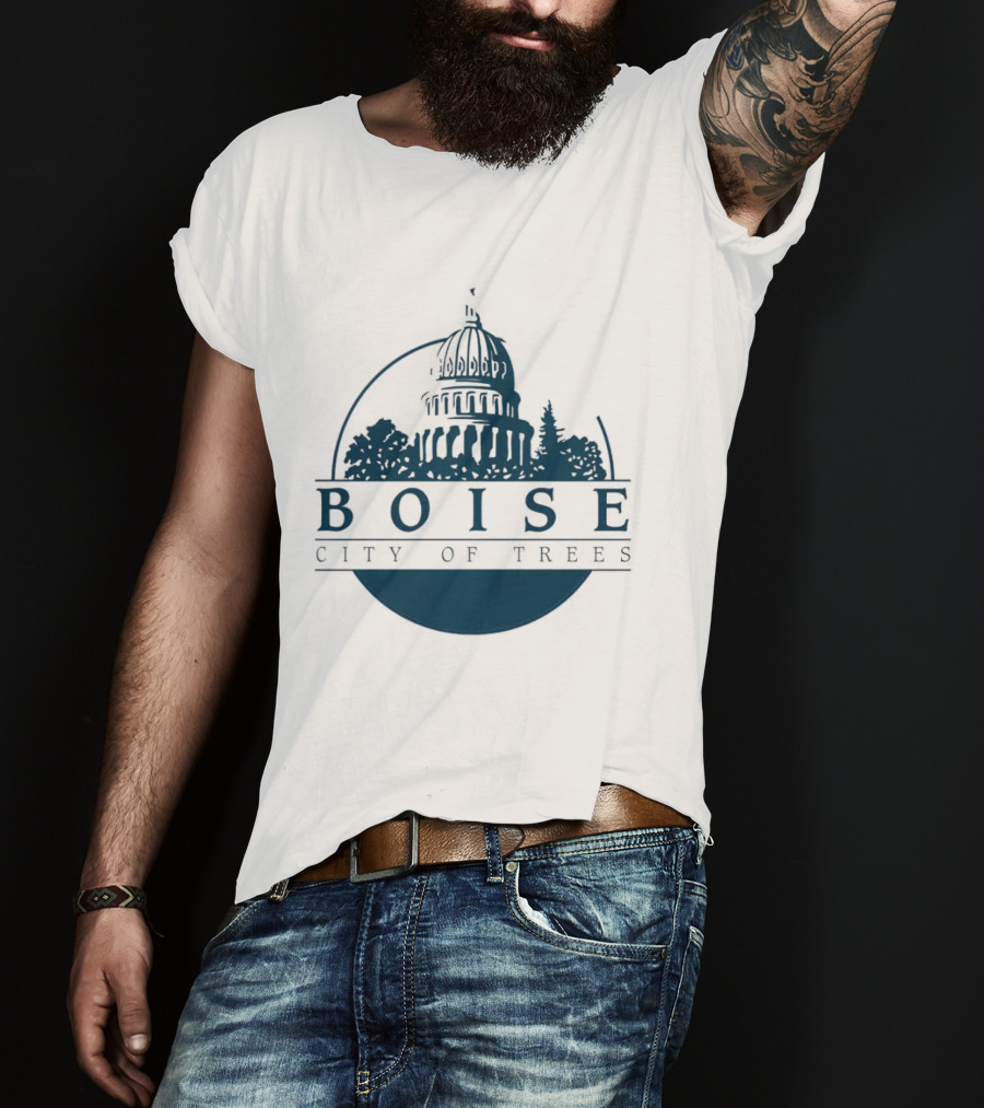 Boise City Of Trees Capitol Building Skyline T-Shirt