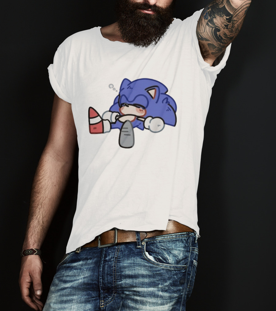 Chibi Sanic The Hedgehog Sleeping Kawaii 2026 T-Shirt