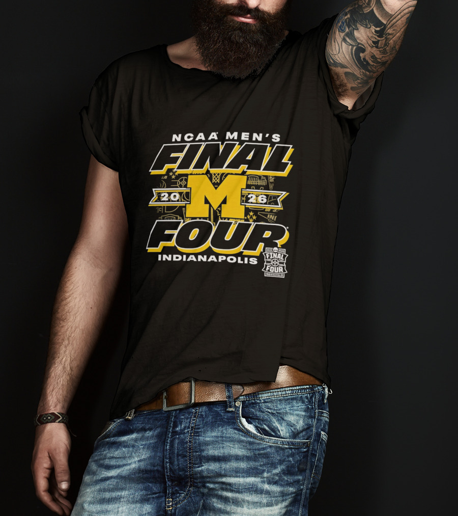 2026 NCAA Men's Final Four Michigan Wolverines Indianapolis T-Shirt