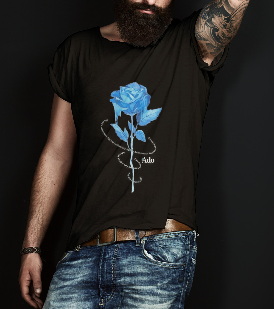 Ado Staff Blue Rose 5th Anniversary Los Angeles LA T-Shirt