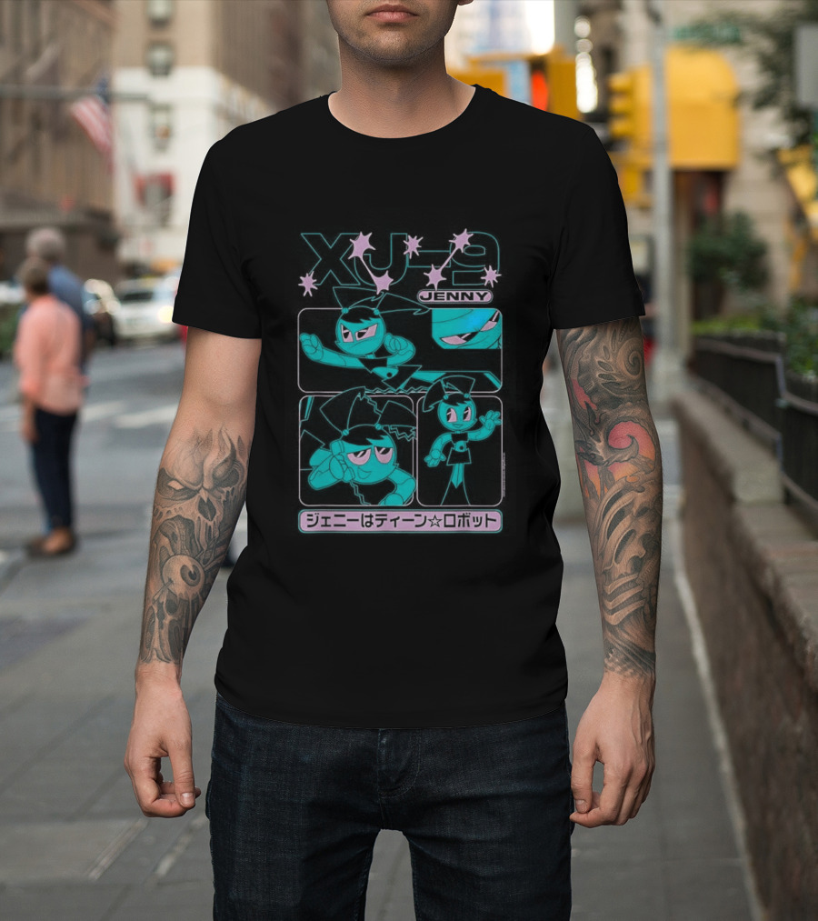 My Life as a Teenage Robot XJ 9 Kanji Retro Cartoon T-Shirt