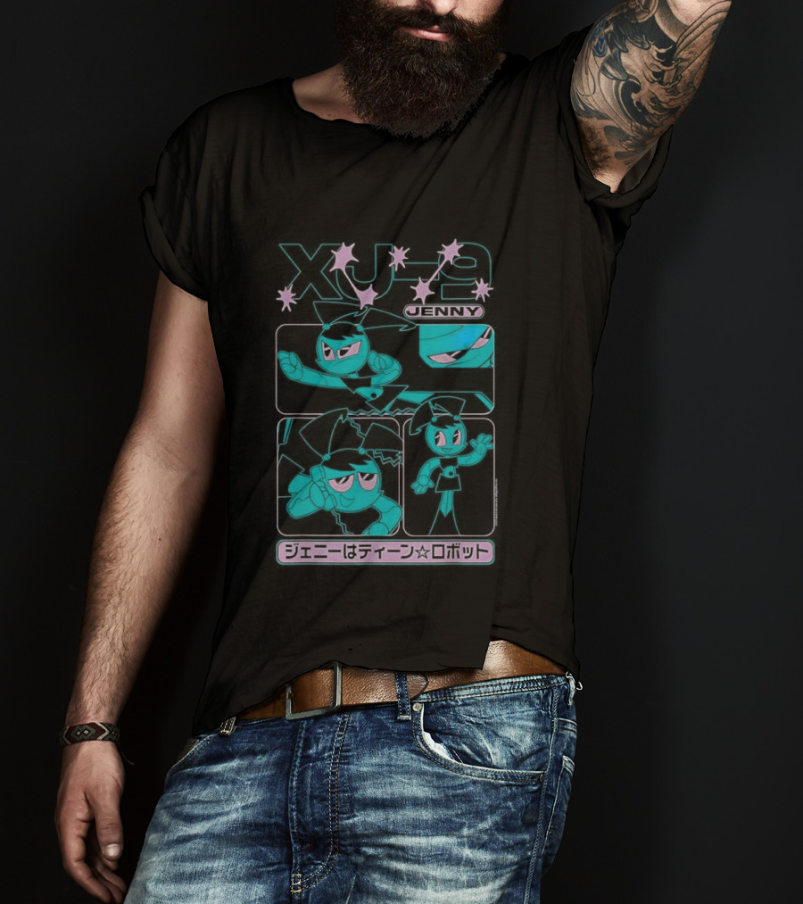 My Life As A Teenage Robot XJ 9 Kanji Retro Cartoon T-Shirt