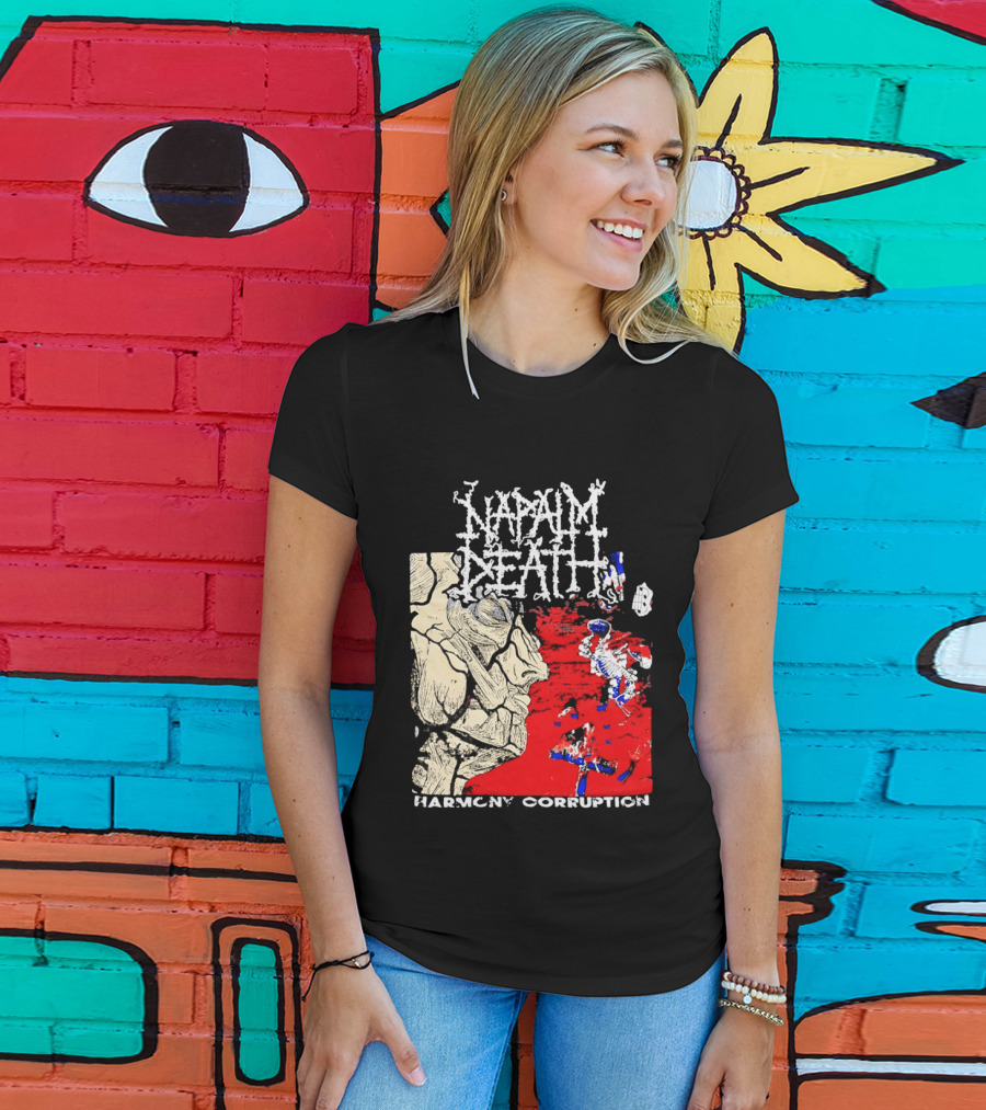 Napalm Death Harmony Corruption Abstract T-Shirt