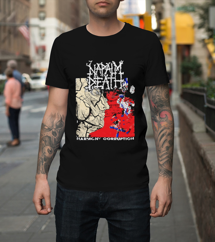 Napalm Death Harmony Corruption Abstract T-Shirt
