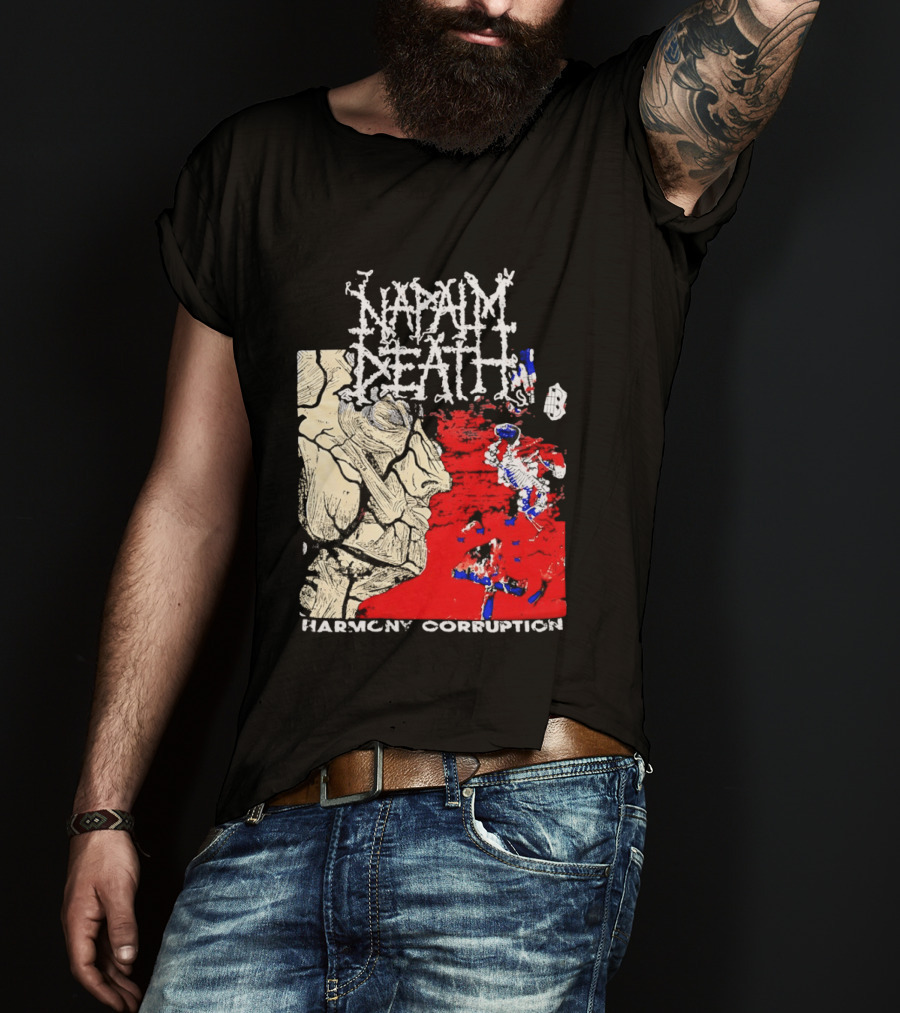 Napalm Death Harmony Corruption Abstract T-Shirt