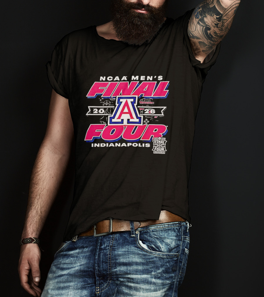 NCAA Men's Final Four Arizona Wildcats Indianapolis 2026 T-Shirt