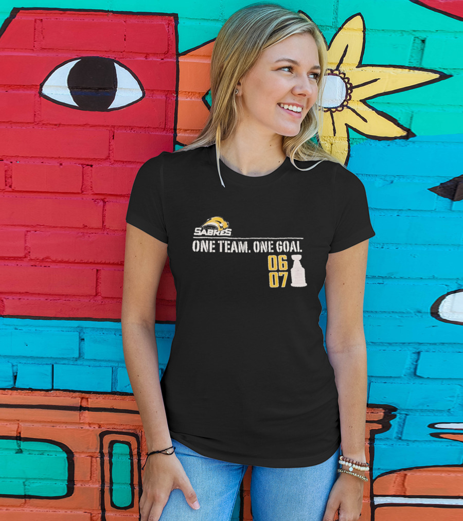 Buffalo Sabres One Team One Goal 06 07 Stanley Cup T-Shirt