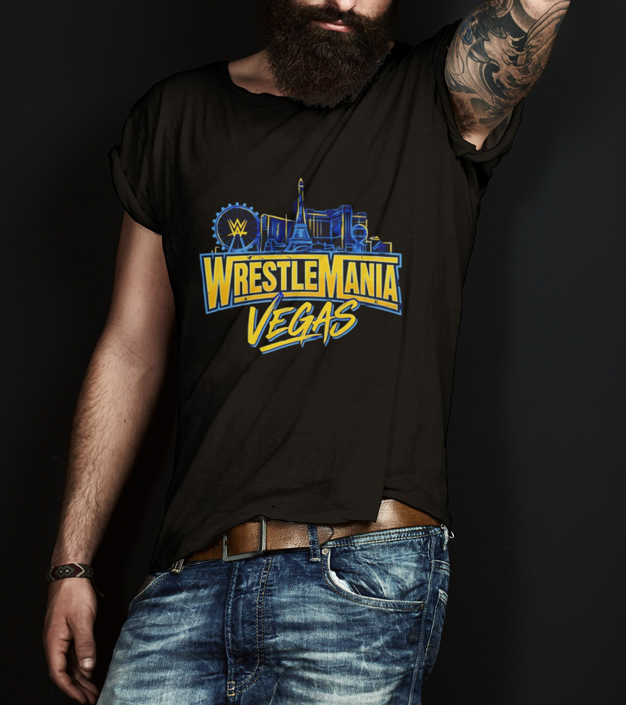 Cody Rhodes WrestleMania Las Vegas WWE Skyline 42 T-Shirt