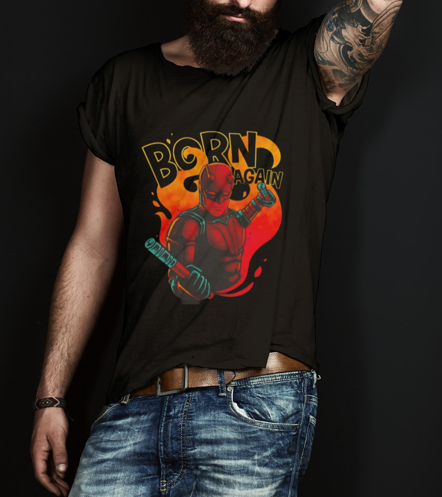 Born Again Daredevil Fiery Resurrection T-Shirt