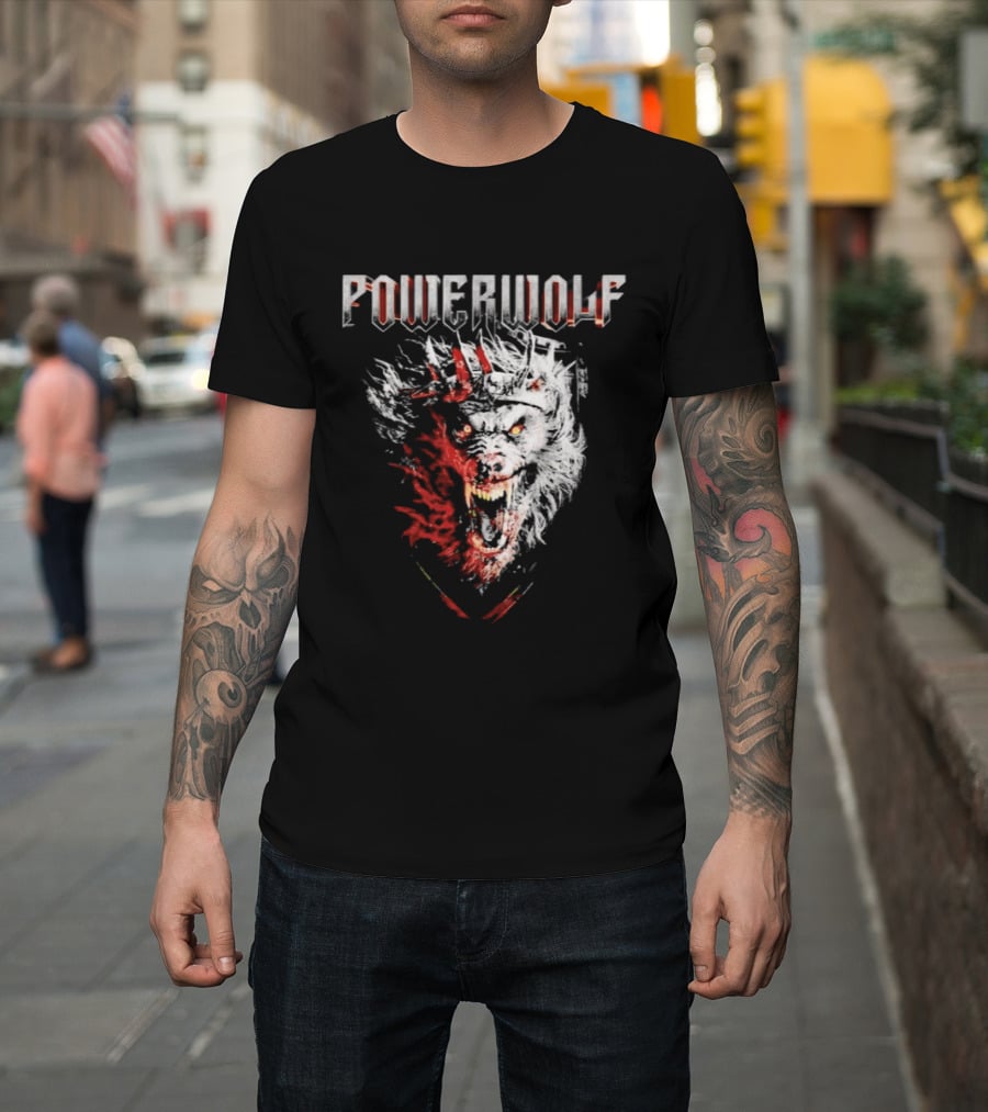 Powerwolf Wolf in Blood Splatter Special T-Shirt