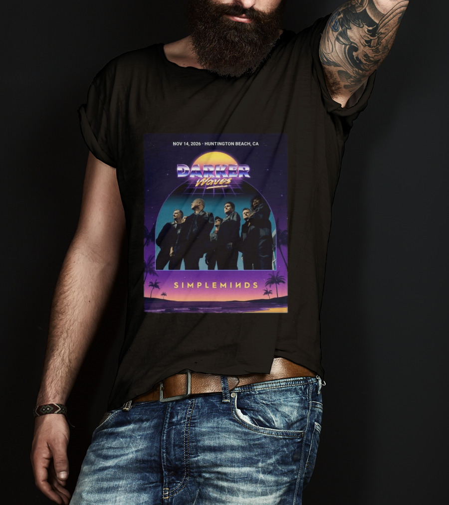 Darker Waves Festival 2026 Simple Minds Full Lineup Huntington Beach November 14 T-Shirt