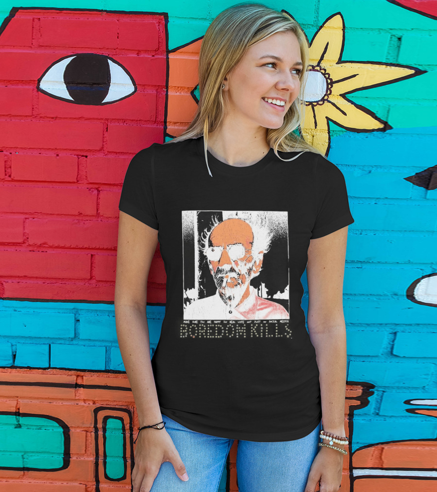 Make Sure You Are Happy In Real Life Andy Warhol Teacher T-Shirt