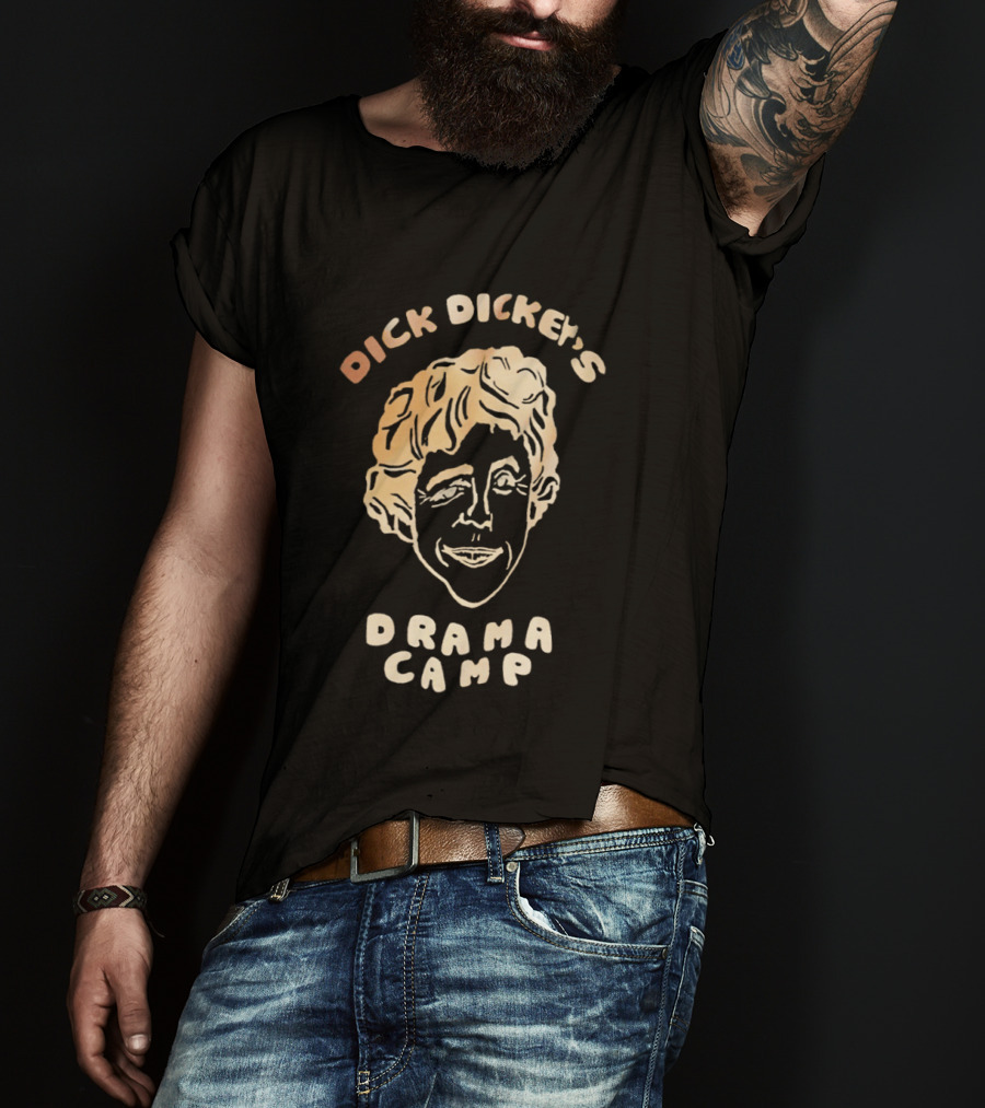 Dick Dickey's Drama Camp Funny Character Sketch Face T-Shirt