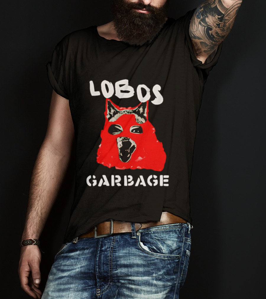 Lobos Dog Red Face Garbage T-Shirt
