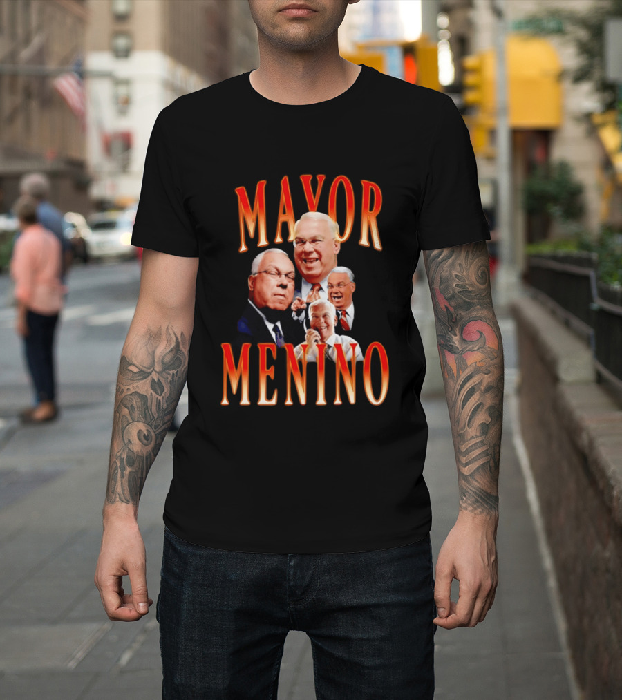 Mayor Menino Collage Of Smiling Expressions T-Shirt