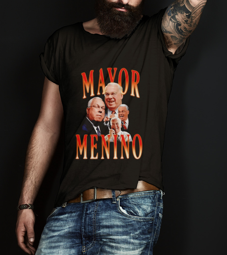 Mayor Menino Collage Of Smiling Expressions T-Shirt