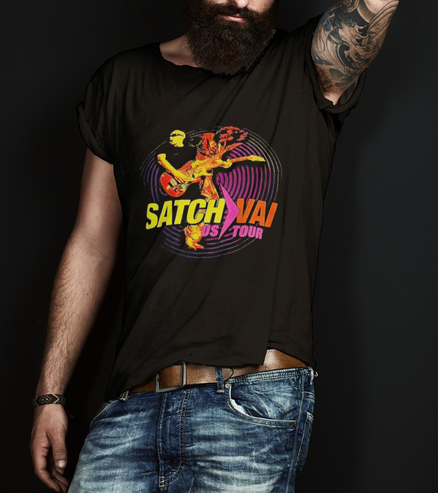 Satch Vai US Tour Electric Guitarist Spiral T-Shirt