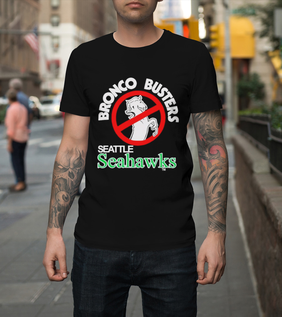 Seattle Seahawks Bronco Busters No Broncos Allowed T-Shirt