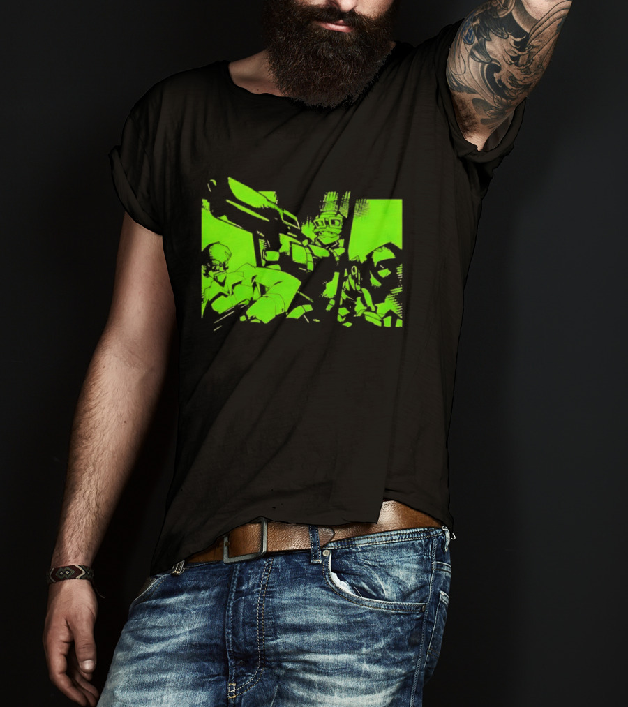 TimeSplitters Green Video Game Characters Neon T-Shirt
