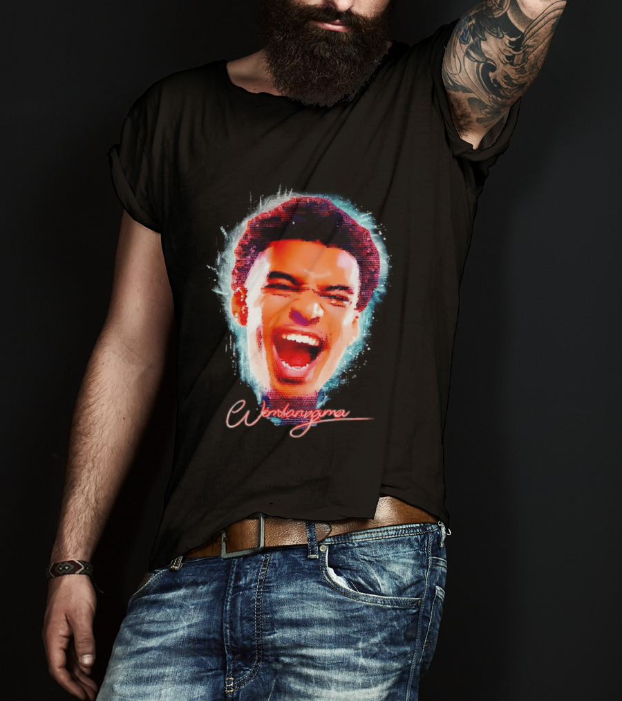 Wembanyama Spurs Basketball 2026 Big Head T-Shirt