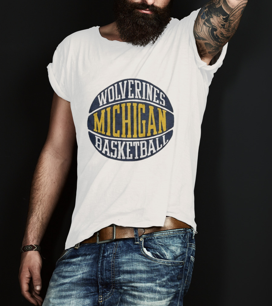 Michigan Wolverines Basketball NCAA Team Circle T-Shirt