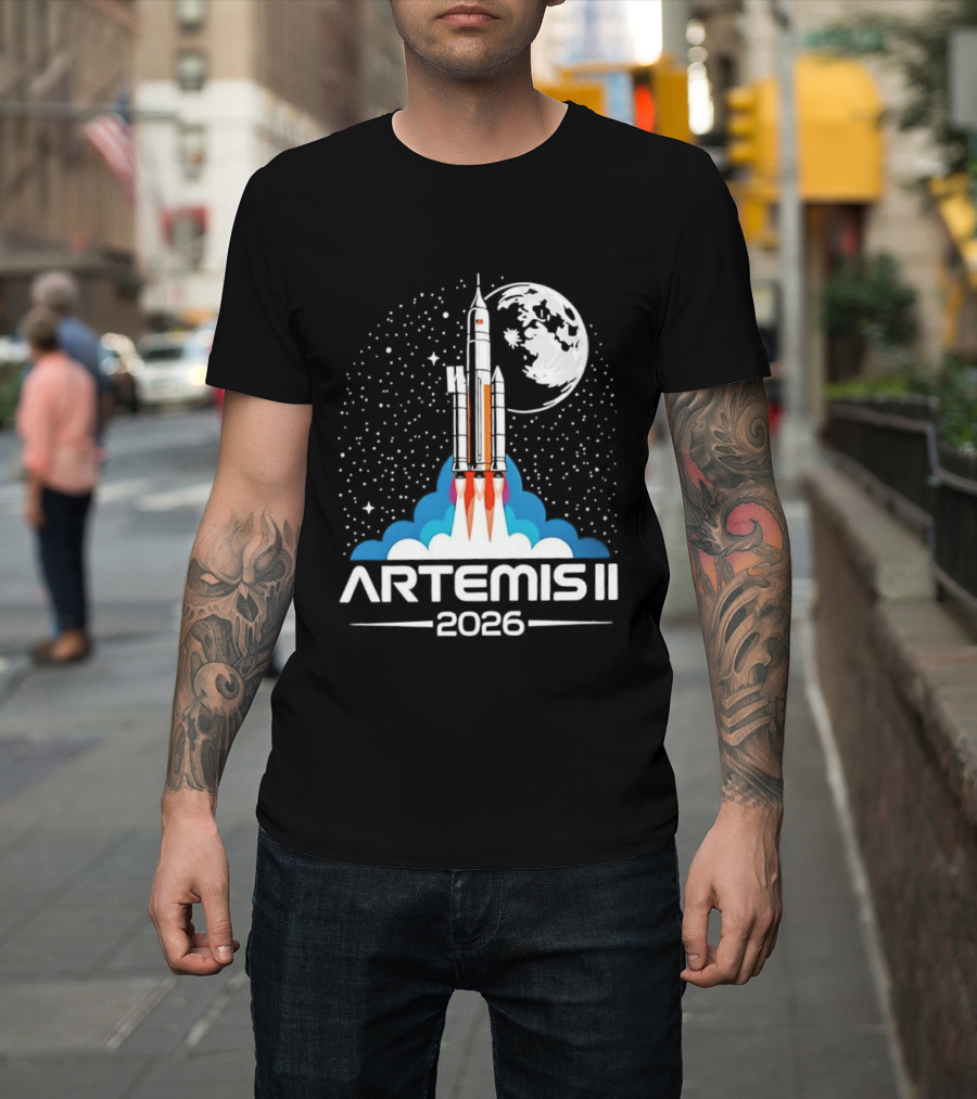 Artemis II 2026 NASA Moon Rocket Mission T-Shirt