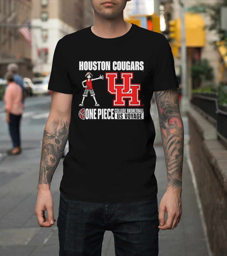 Houston Cougars UH One Piece College Basketball US Voyage T-Shirt