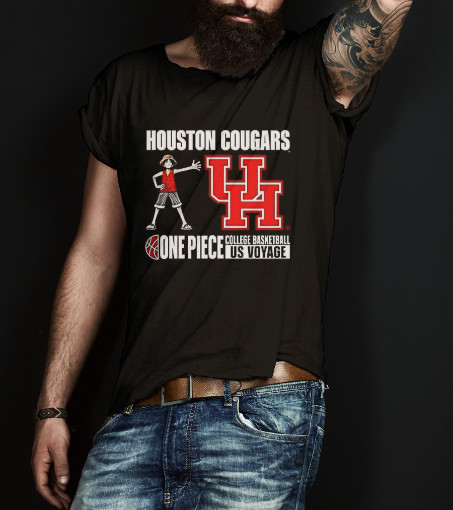 Houston Cougars UH One Piece College Basketball US Voyage T-Shirt