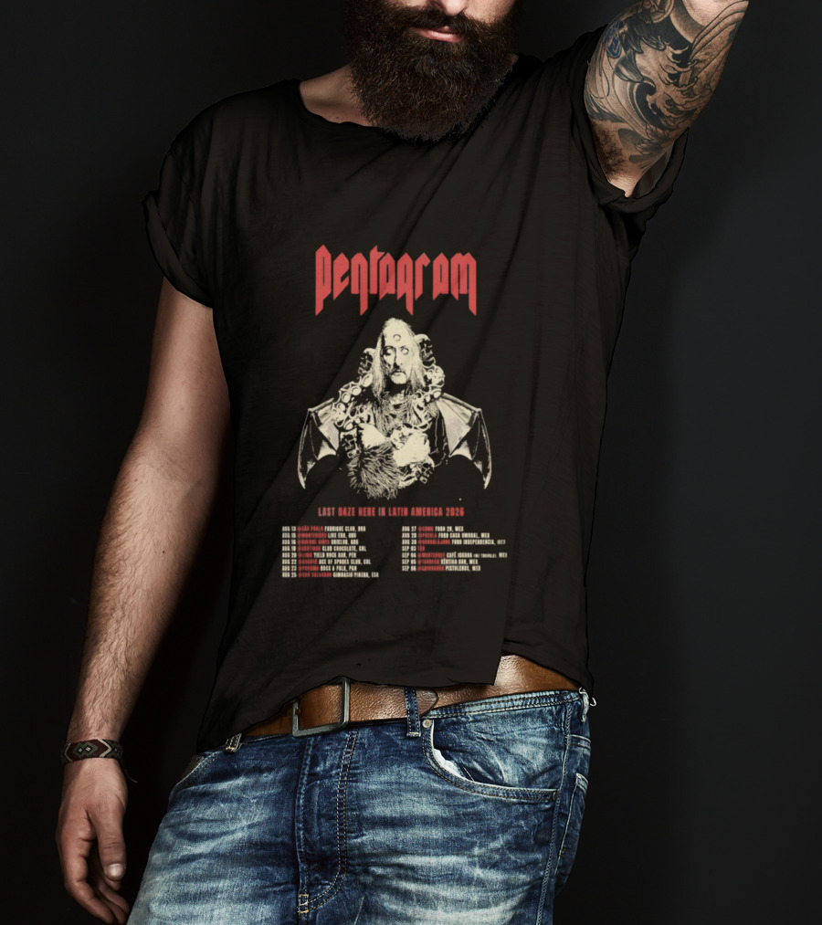 Pentagram Last Daze Here Latin America Tour 2026 T-Shirt