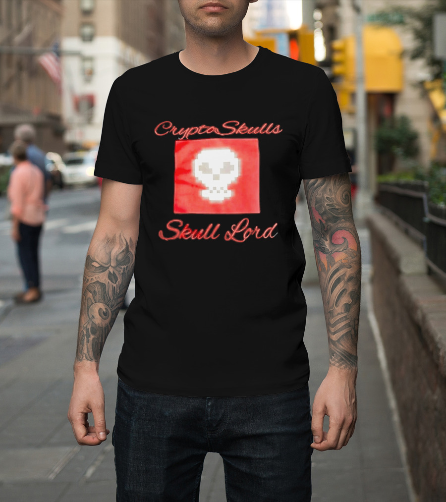 Crypto Skulls Skull Lord Pixel T-Shirt
