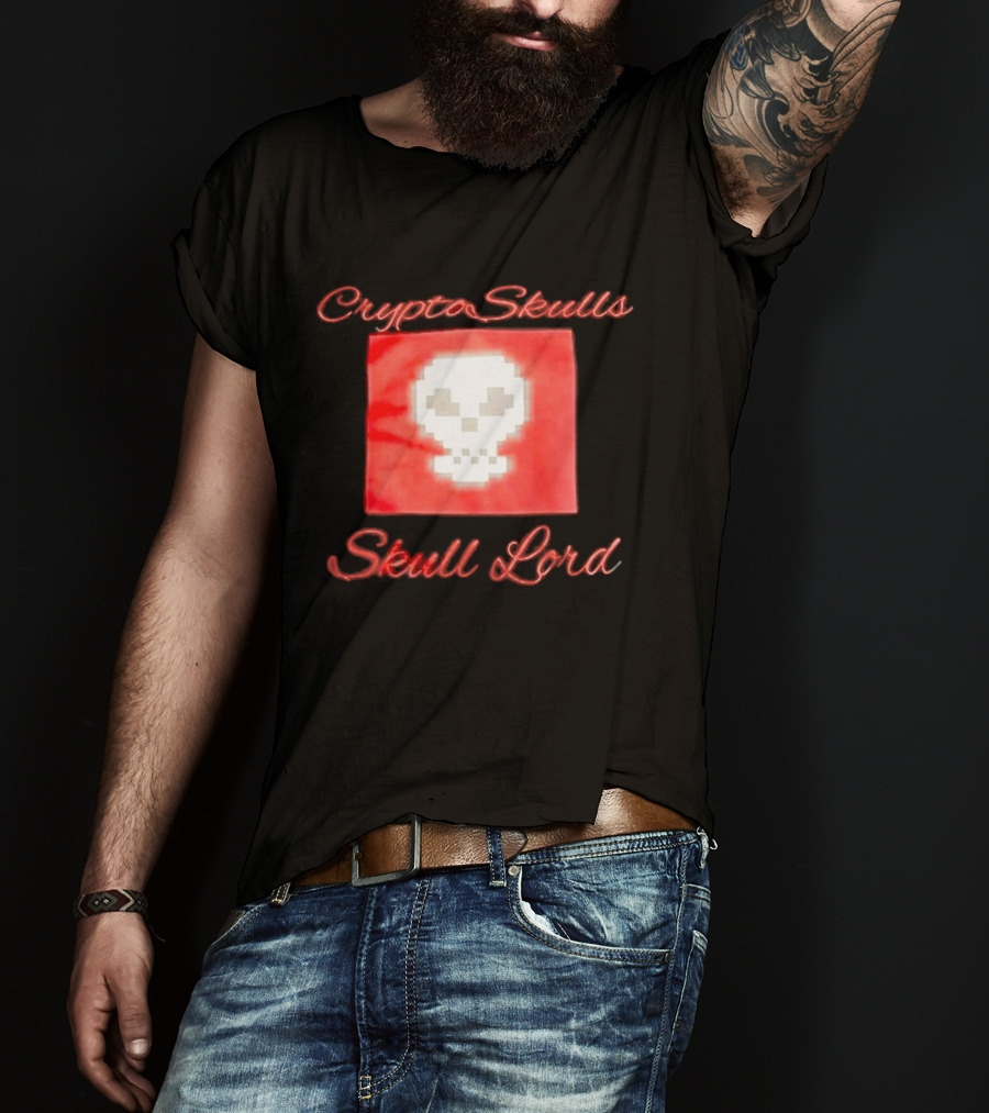 Crypto Skulls Skull Lord Pixel T-Shirt