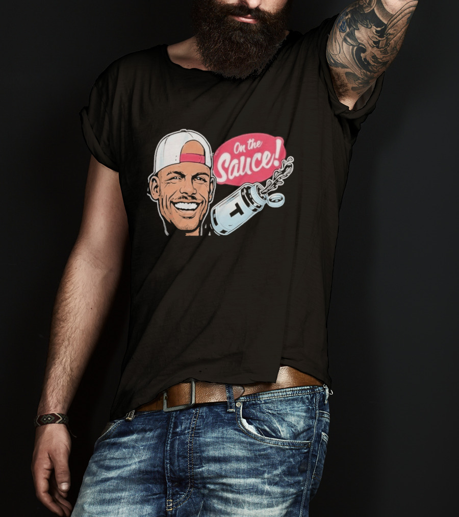 Joey Swoll On The Sauce Smiling Cartoon Character With Salt Shaker T-Shirt