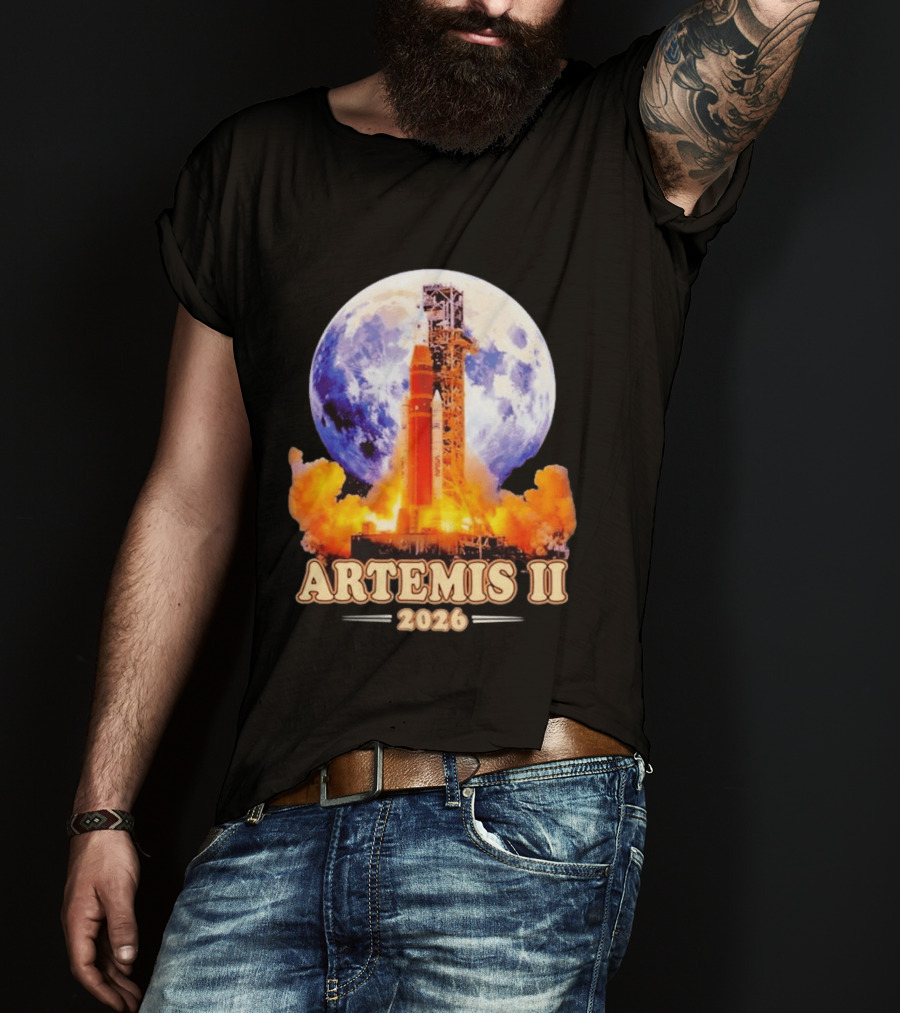 Artemis II Rocket Launch 2026 Moon Exploration T-Shirt