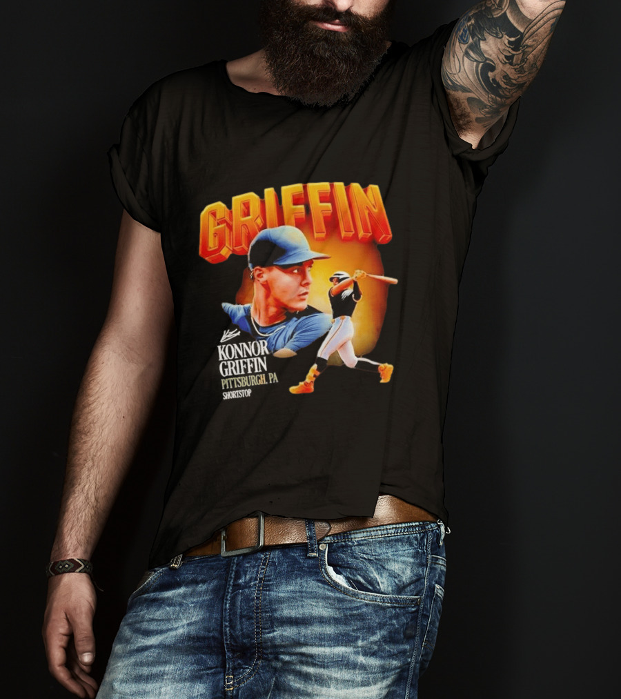 Griffin Pittsburgh Debut Konnor Baseball Shortstop Collage T-Shirt