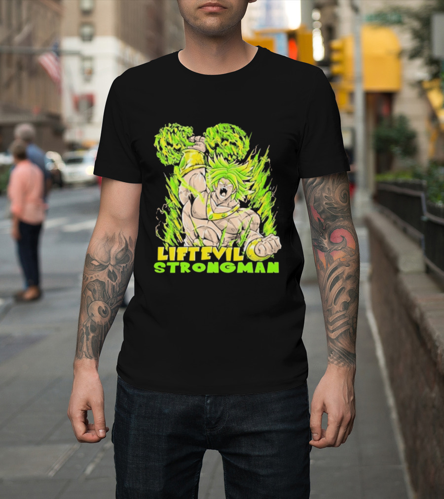 Dragon Ball Z Lift Evil Strongman Broly Power Lifting T-Shirt