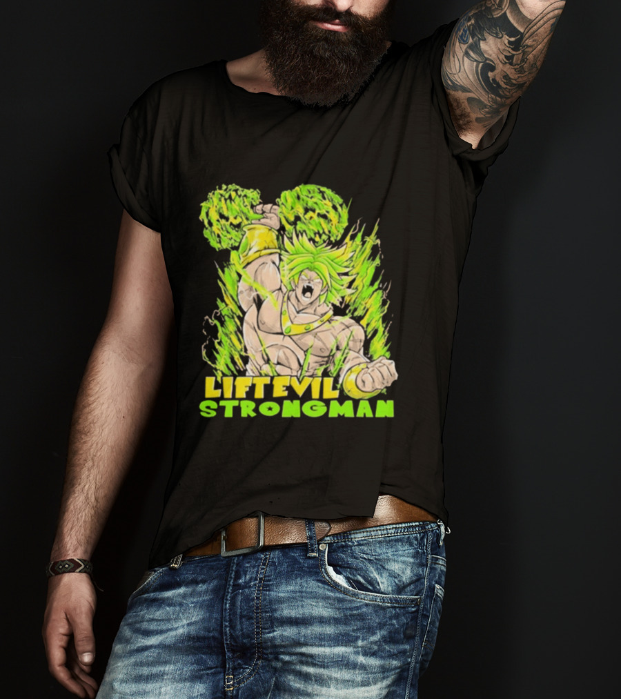 Dragon Ball Z Lift Evil Strongman Broly Power Lifting T-Shirt