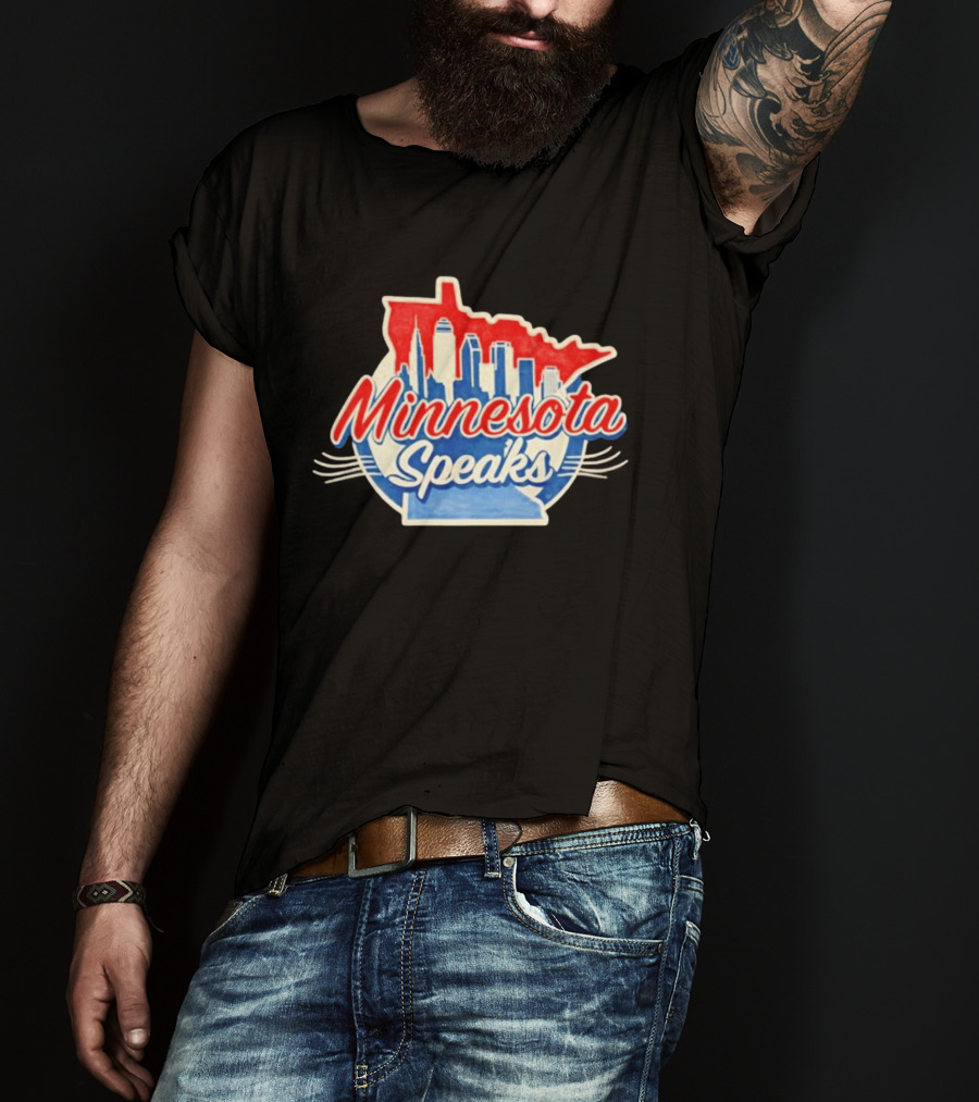 Minnesota Speaks City Skyline Map T-Shirt