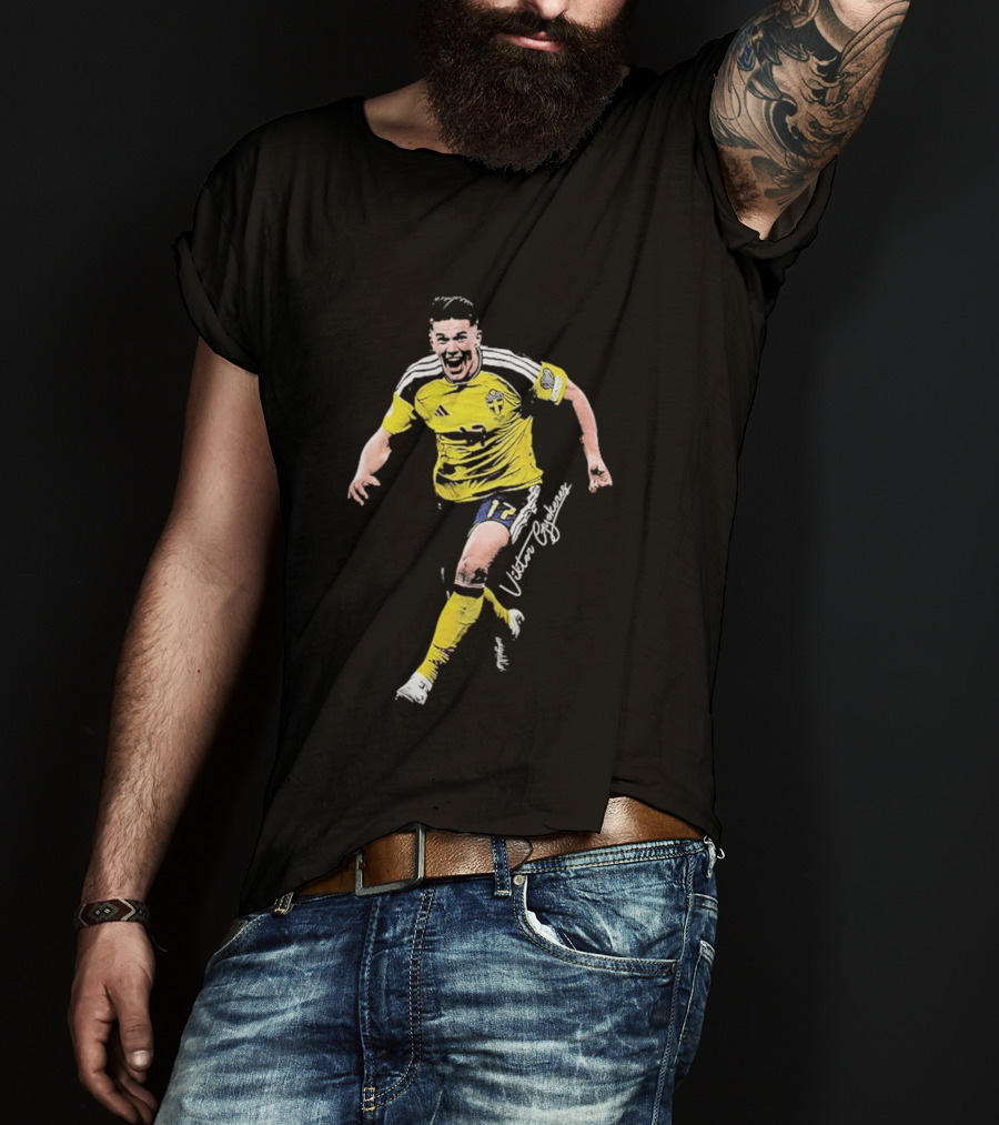 Viktor Gyokeres Player Illustration In Jersey T-Shirt