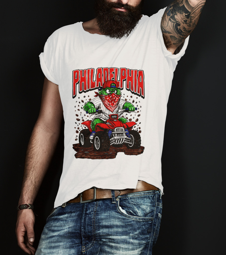 Philadelphia Phillies Born To Ride Phanatic ATV T-Shirt