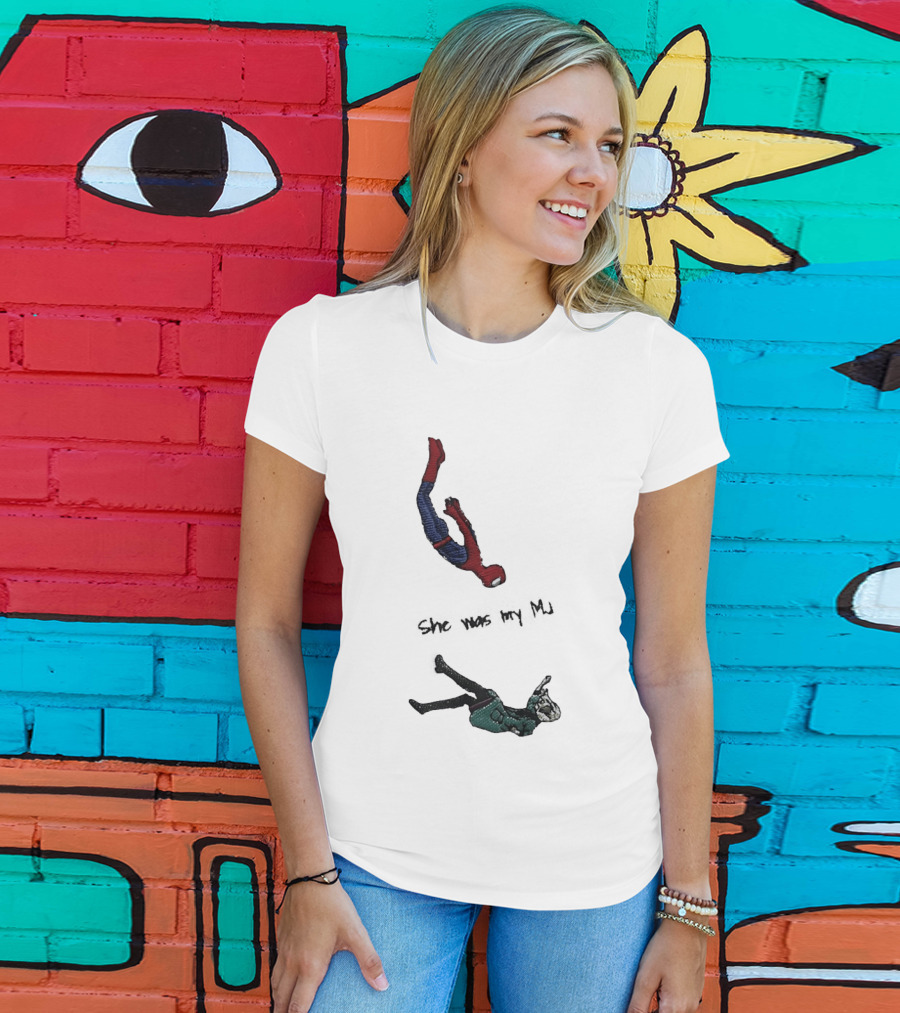 Spider Man She Was My MJ Falling Tribute Scene T-Shirt