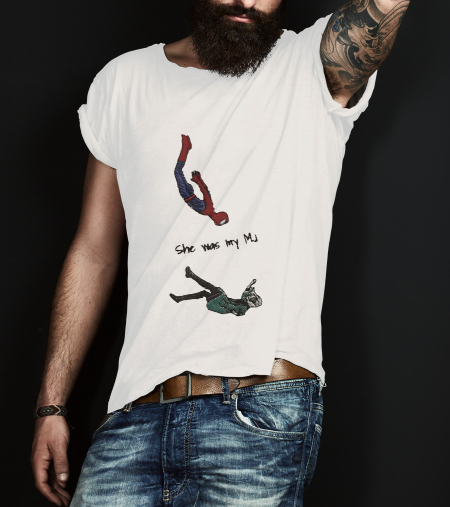 Spider Man She Was My MJ Falling Tribute Scene T-Shirt