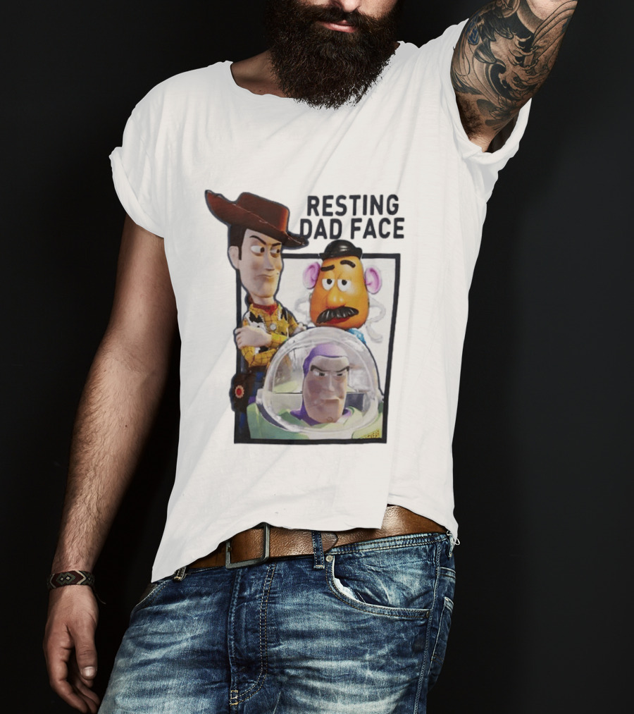 ToyStory Resting Dad Face Woody Buzz Lightyear Mr Potato Head T-Shirt