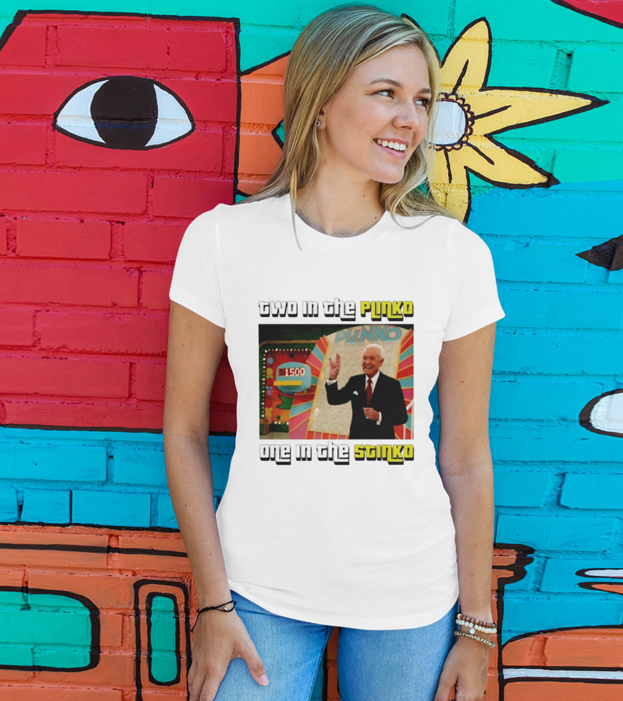 Two In The Plinko One In The Stinko Plinko Game Show Host With Scoreboard T-Shirt